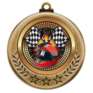 car racing, dirt bike racing medals