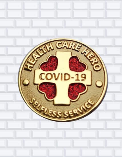COVID-19 Hero Award Pins 1.00" Soft Enamel