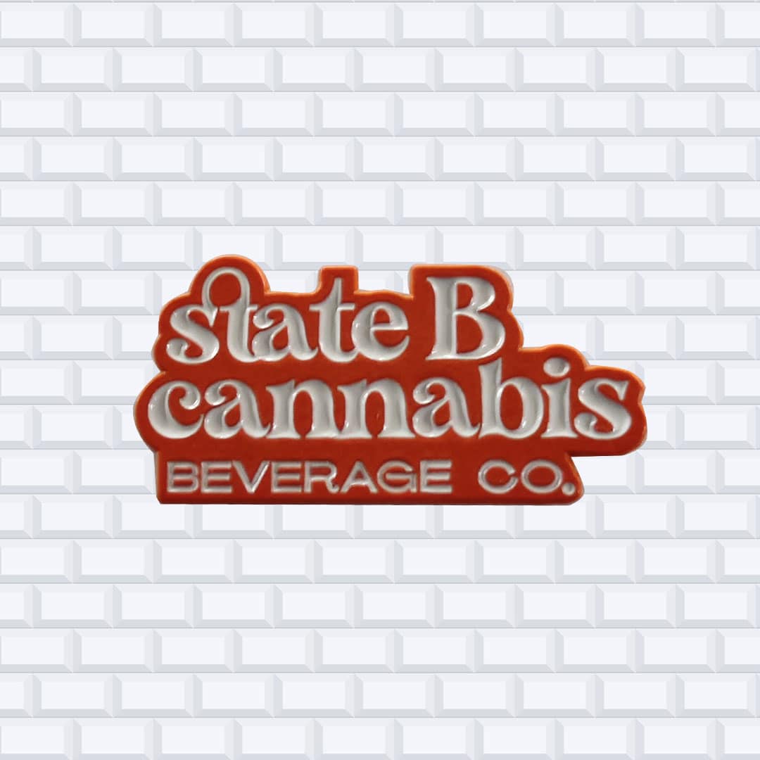 state b cannabis logo pin