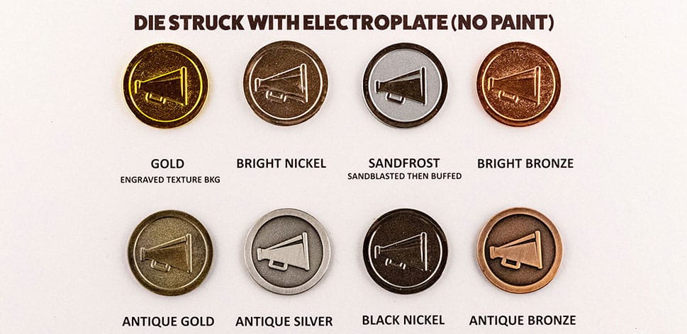 plating choices for coins